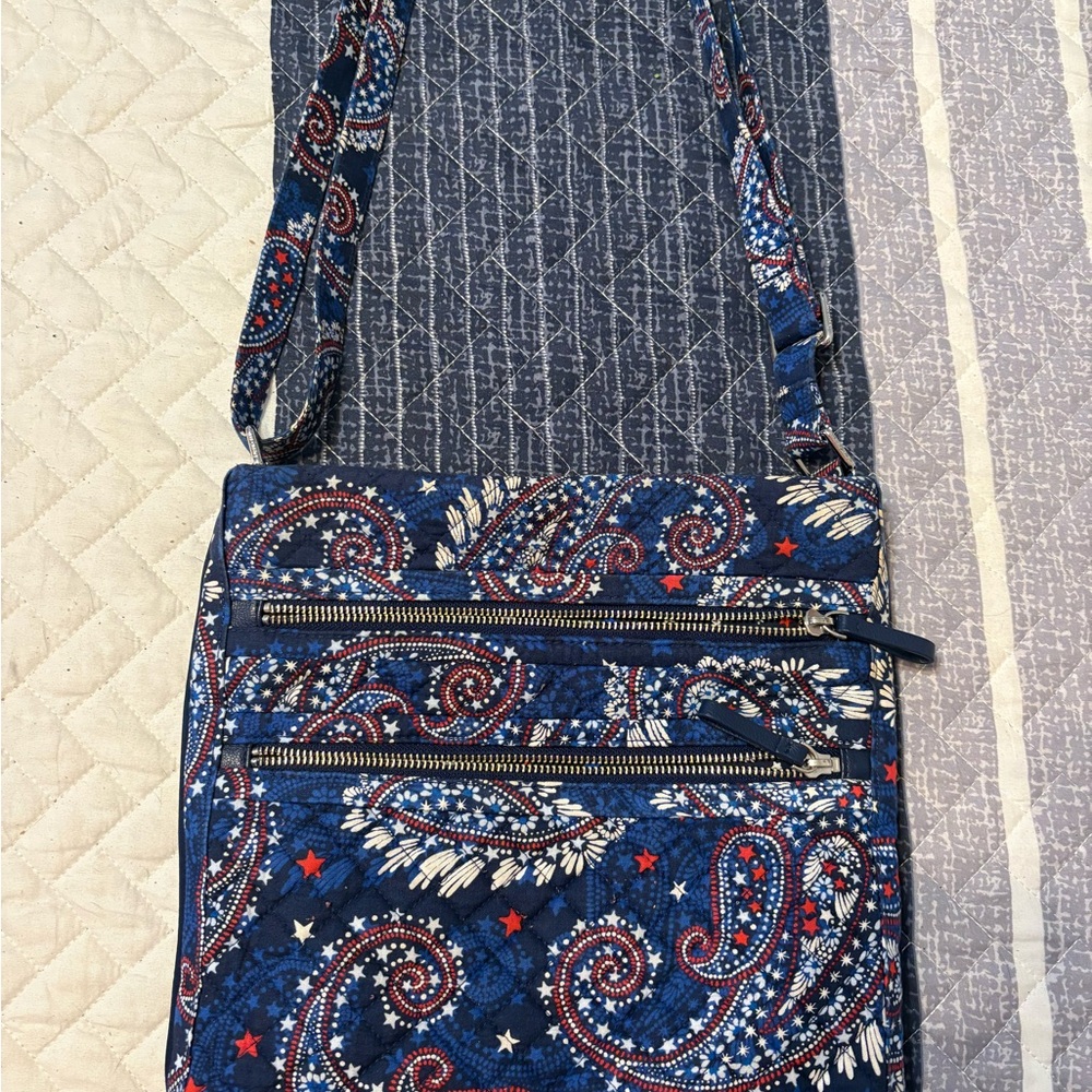 Blue Paisley Crossbody Bag